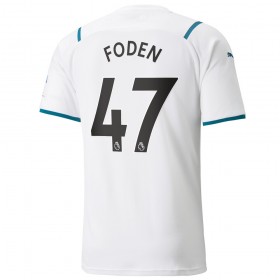 Jalkapallo Pelipaidat Manchester City Phil Foden 47 Vieraspaita 2021-2022 Lyhythihainen